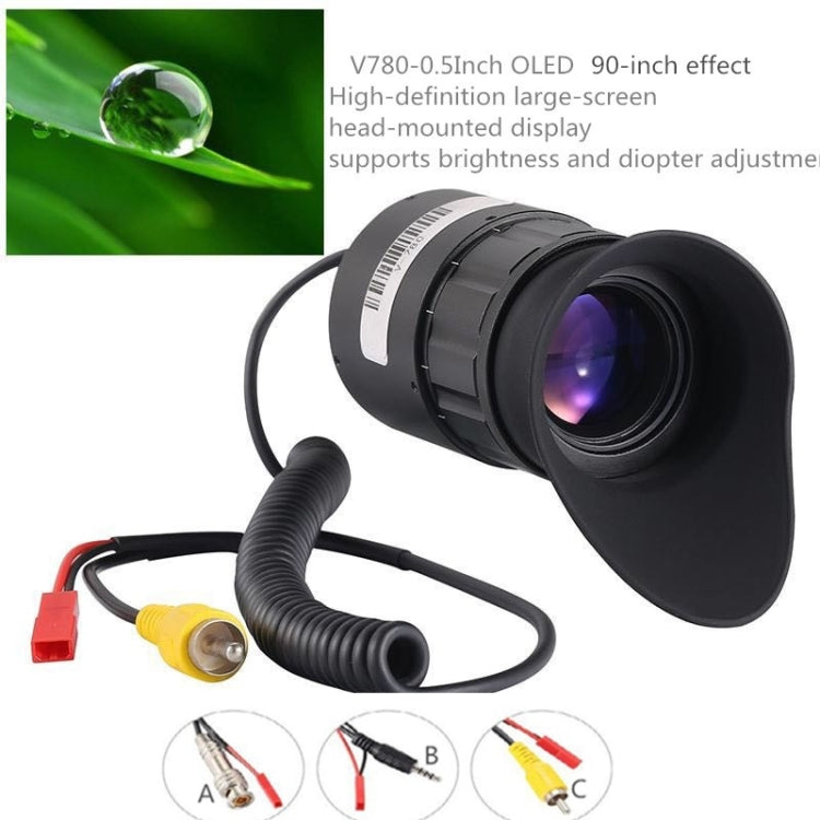 V780 Portable 0.5 inch OLED Large Screen Head-mounted HD Display, Support NTSC / PAL - Others by PMc TechLife | Online Shopping South Africa | PMc TechLife | Buy Now Pay Later Mobicred
