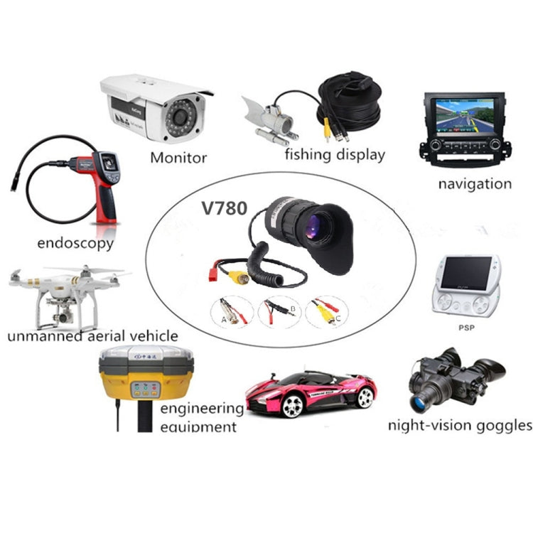 V780 Portable 0.5 inch OLED Large Screen Head-mounted HD Display, Support NTSC / PAL - Others by PMc TechLife | Online Shopping South Africa | PMc TechLife | Buy Now Pay Later Mobicred