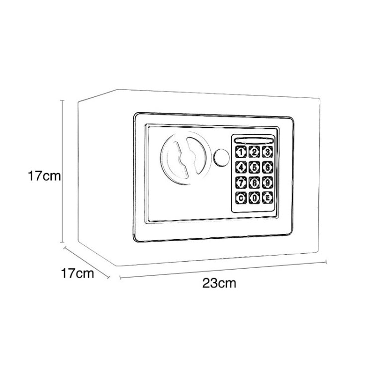17E Home Mini Electronic Security Lock Box Wall Cabinet Safety Box without Coin-operated Function(Red) - Safety Box by PMc TechLife | Online Shopping South Africa | PMc TechLife | Buy Now Pay Later Mobicred