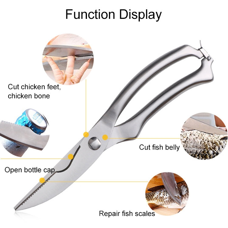 10 inch Kitchen Poultry Fish Chicken Bone Stainless Steel Cutter Cook Gadget Shear, Case Package - Scissors by PMC TechLife | Online Shopping South Africa | PMC TechLife | Buy Now Pay Later Mobicred