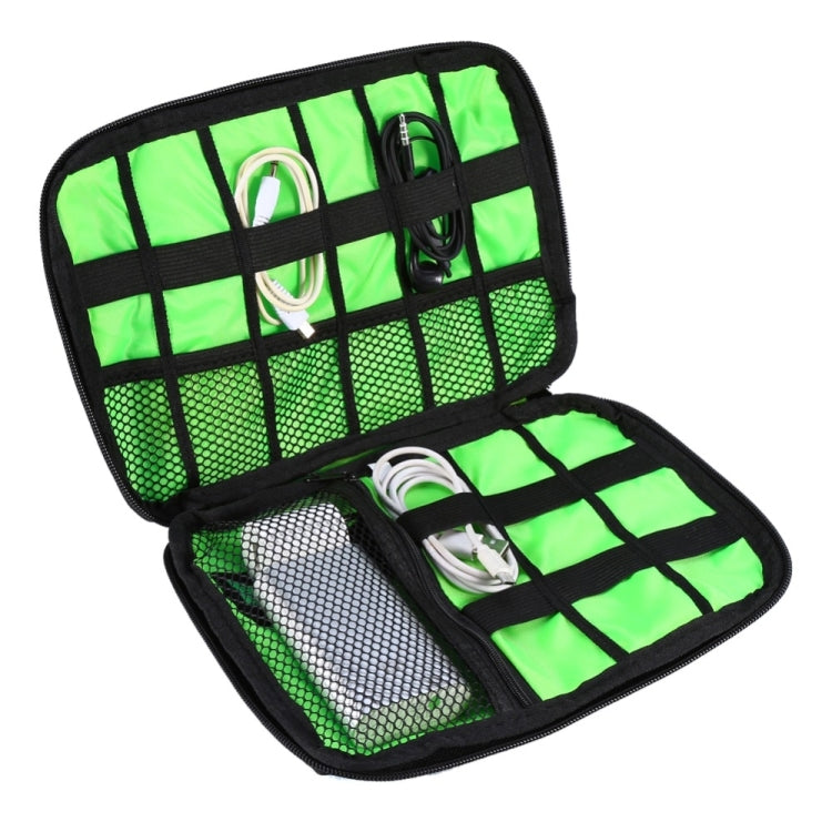 Portable Travel Organizer Storage Collection Bag Case Pouch Digital Gadget Electronic Accessories, Size: 25.7*18.5*1.2cm(Blue) - Storage Bags by PMC TechLife | Online Shopping South Africa | PMC TechLife | Buy Now Pay Later Mobicred
