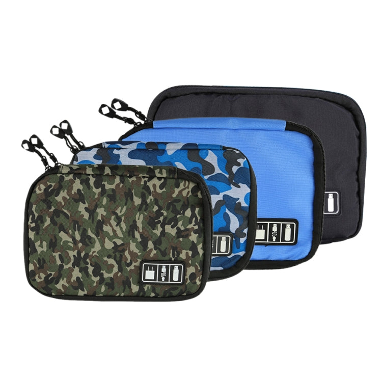 Portable Travel Organizer Storage Collection Bag Case Pouch Digital Gadget Electronic Accessories, Size: 25.7*18.5*1.2cm(Blue) - Storage Bags by PMC TechLife | Online Shopping South Africa | PMC TechLife | Buy Now Pay Later Mobicred