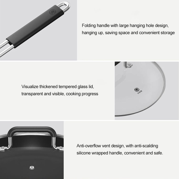 Original Xiaomi Youpin Non Stick Frying Pan Cooking Pot(White) - free shipping - PMC TechLife - Order now!