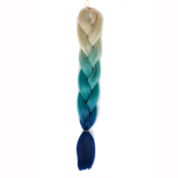 Fashion Color Gradient Individual Braid Wigs Chemical Fiber Big Braids, Length: 60cm(26Beige Lake Blue Sapphire) - free shipping - PMC TechLife - Order now!