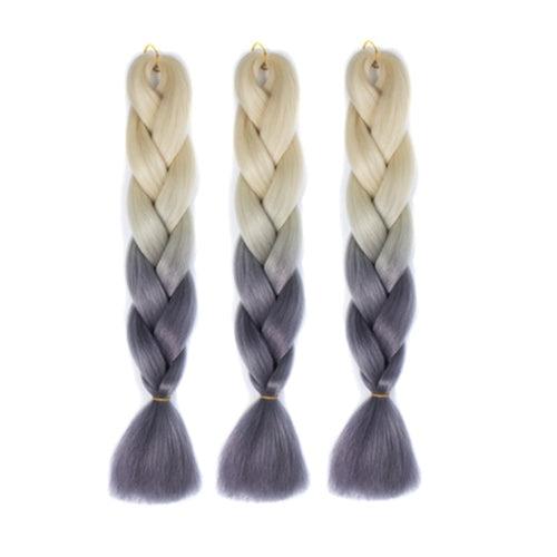 Fashion Color Gradient Individual Braid Wigs Chemical Fiber Big Braids, Random Color Delivery, Length: 60cm - free shipping - PMC TechLife - Order now!