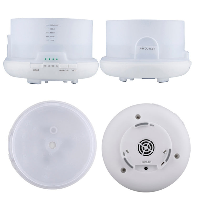 T500 Remote Control Clear White Air Humidifier Automatic Alcohol Sprayer Essential Oil Diffuser Ultrasonic Mist Maker Ultrasonic Aroma Diffuser Atomizer Color LED, Capacity: 500ml, DC 24V, US Plug - Air Purifiers & Accessories by PMC TechLife | Online Shopping South Africa | PMC TechLife | Buy Now Pay Later Mobicred