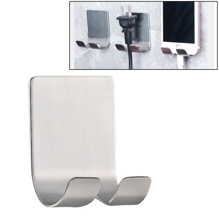 Stainless Steel Plug Power Cord Hook Bathroom Non-perforated Storage Rack, Size: 61x45mm - Hook by PMC TechLife | Online Shopping South Africa | PMC TechLife | Buy Now Pay Later Mobicred