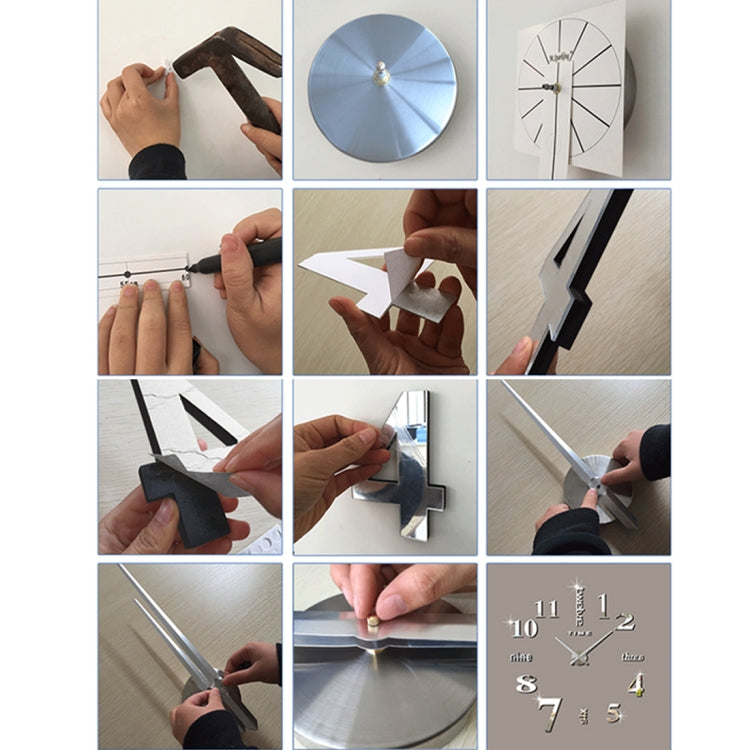 Bedroom Home Decoration Frameless Roman Numeral Large DIY Wall Sticker Mute Clock, Size: 100*100cm(Gold) - DIY Clocks by PMc TechLife | Online Shopping South Africa | PMc TechLife | Buy Now Pay Later Mobicred