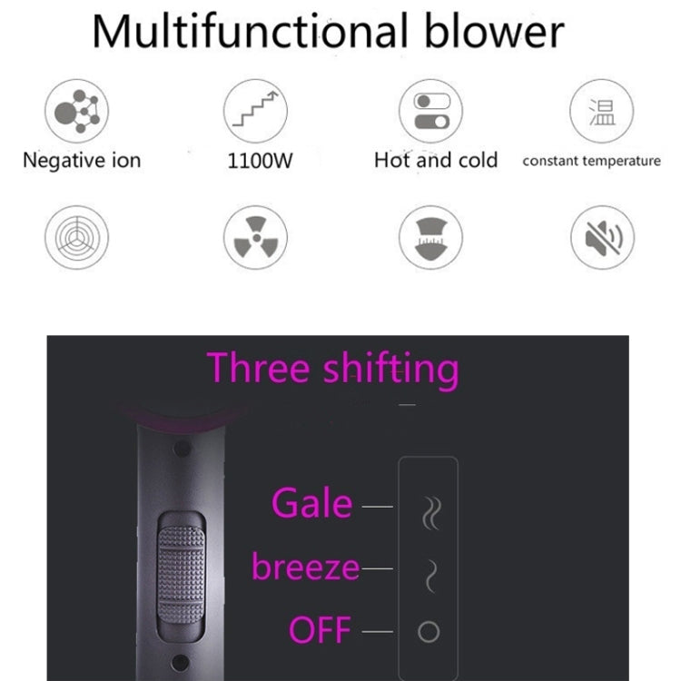 Household High-power Silent  Blow Dryer,Constant Temperature Hot and Cold Negative Ion Hair Drier, EU Plug - free shipping - PMC TechLife - Order now!