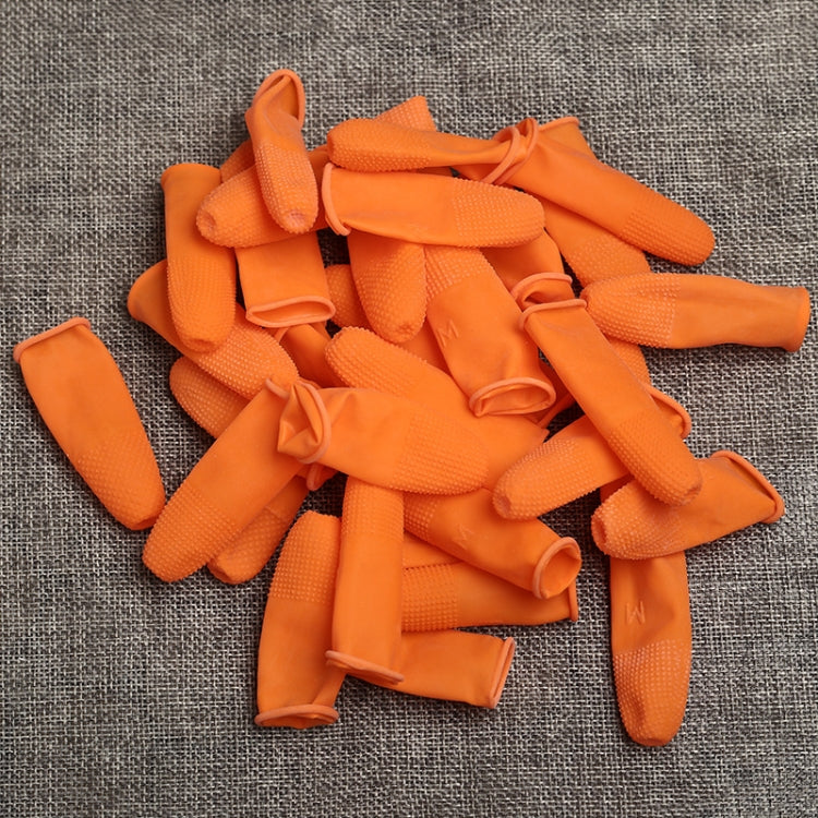 100pcs / Pack Antistatic Antislip Durable Fingertips Latex Protective Gloves, Size: M, 2.6*6.3cm(Orange) - Safety Gloves by PMC TechLife | Online Shopping South Africa | PMC TechLife | Buy Now Pay Later Mobicred