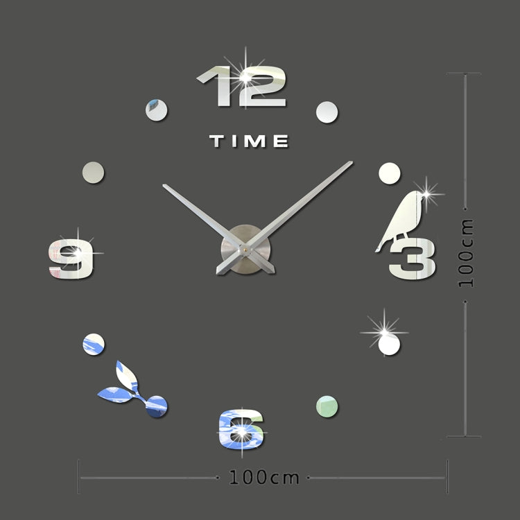 Bedroom Home Office Decoration Frameless Large Size DIY 3D Mirror Surface Wall Stickers Quiet Clock, Size: 100*100cm(Silver) - DIY Clocks by PMc TechLife | Online Shopping South Africa | PMc TechLife | Buy Now Pay Later Mobicred