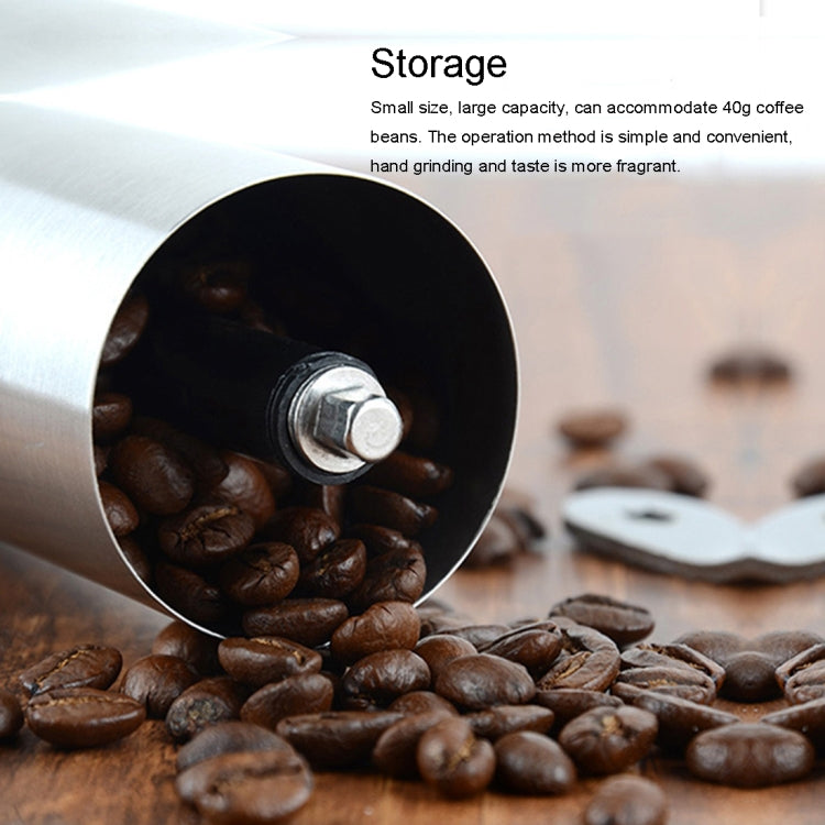 Portable Conical Burr Mill Manual Stainless Steel Hand Crank Coffee Bean Grinder, Capacity: 40g - Coffee Machine & Accessories by PMC TechLife | Online Shopping South Africa | PMC TechLife | Buy Now Pay Later Mobicred