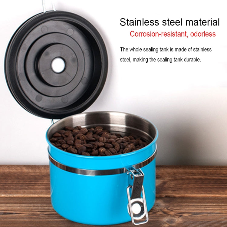 800ml Stainless Steel Sealed Food Coffee Grounds Bean Storage Container with Built-in CO2 Gas Vent Valve & Calendar(Black) - Coffee Tools by PMC TechLife | Online Shopping South Africa | PMC TechLife | Buy Now Pay Later Mobicred