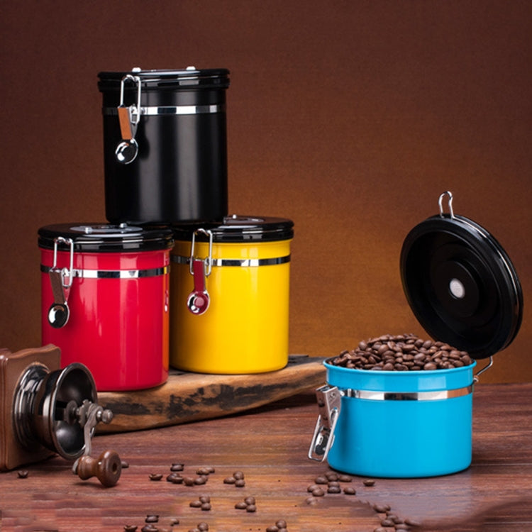 1200ml Stainless Steel Sealed Food Coffee Grounds Bean Storage Container with Built-in CO2 Gas Vent Valve & Calendar (Silver) - Coffee Tools by PMC TechLife | Online Shopping South Africa | PMC TechLife | Buy Now Pay Later Mobicred