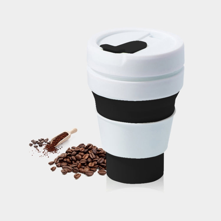 350ml Outdoor Pocket-Sized Coffee Tea Collapsible Travel Mug Silicone Cup with Lid(Black) - free shipping - PMC TechLife - Order now!