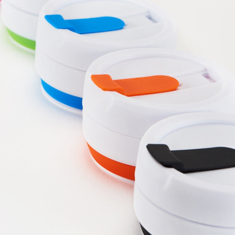 350ml Outdoor Pocket-Sized Coffee Tea Collapsible Travel Mug Silicone Cup with Lid(Black) - free shipping - PMC TechLife - Order now!