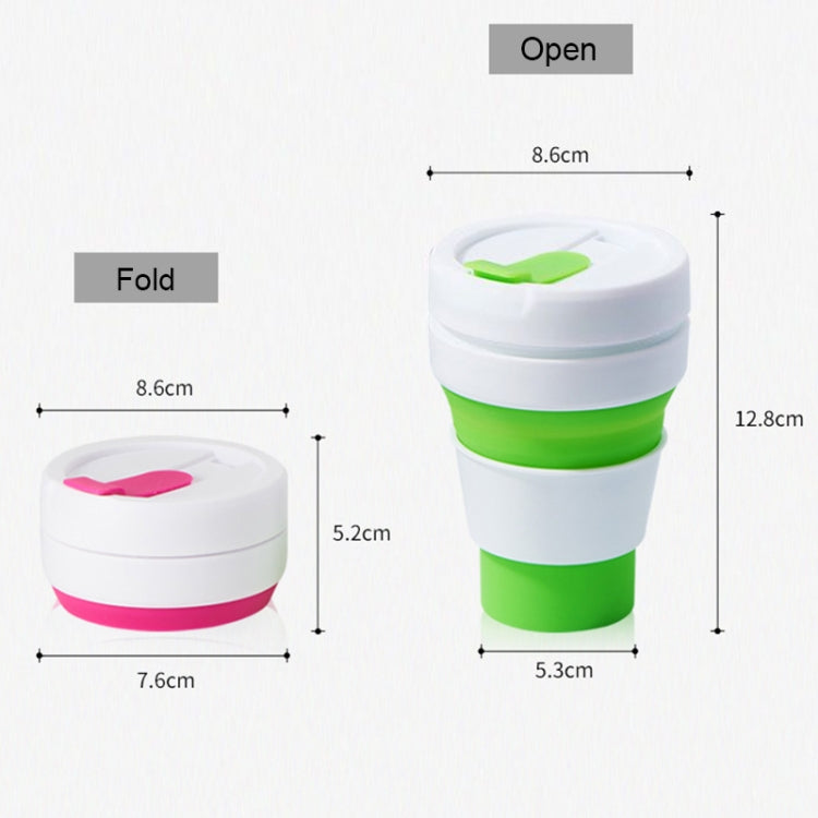 350ml Outdoor Pocket-Sized Coffee Tea Collapsible Travel Mug Silicone Cup with Lid(Black) - free shipping - PMC TechLife - Order now!