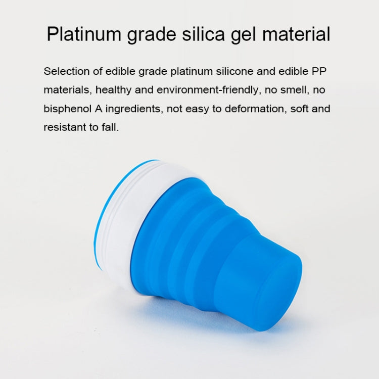 350ml Outdoor Pocket-Sized Coffee Tea Collapsible Travel Mug Silicone Cup with Lid (Blue) - free shipping - PMC TechLife - Order now!