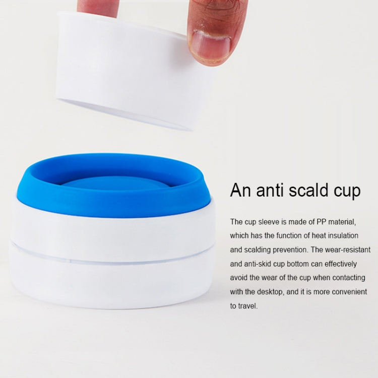 350ml Outdoor Pocket-Sized Coffee Tea Collapsible Travel Mug Silicone Cup with Lid (Blue) - free shipping - PMC TechLife - Order now!