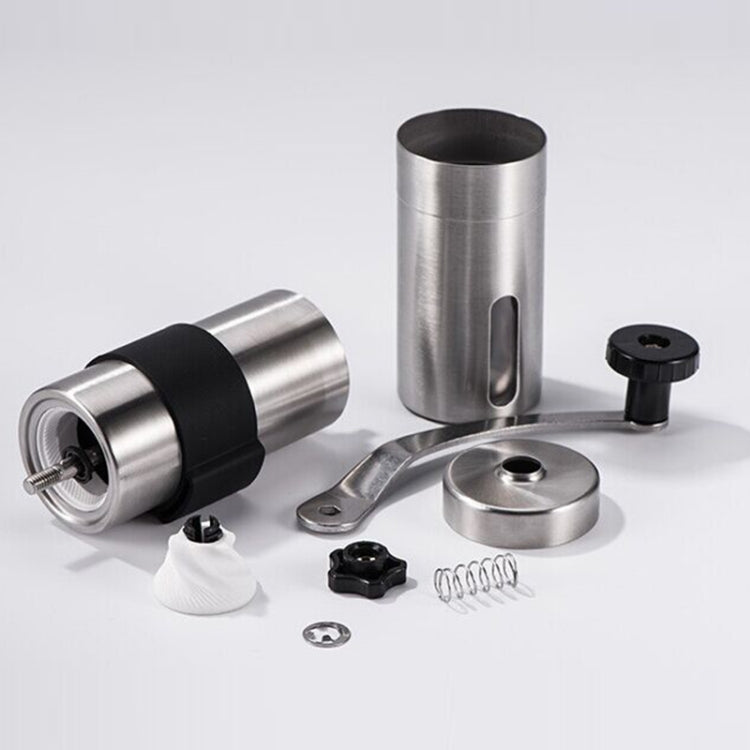 Portable Conical Burr Mill Manual Stainless Steel Hand Crank Coffee Bean Grinder with Silicone Ring, Capacity: 40g - Coffee Tools by PMC TechLife | Online Shopping South Africa | PMC TechLife | Buy Now Pay Later Mobicred