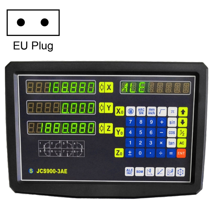 JCS900-3AE Three Axes Digital Readout Display Milling Lathe Machine, EU Plug - Digital Multimeter by PMC TechLife | Online Shopping South Africa | PMC TechLife
