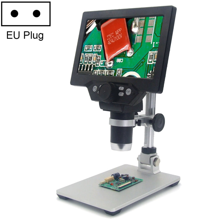 G1200 7 inch LCD Screen 1200X Portable Electronic Digital Desktop Stand Microscope, EU Plug - free shipping - PMC Jewellery - Order now!