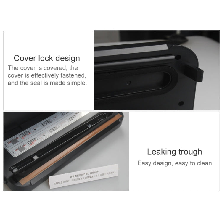 Household Commercial Food Vacuum Plastic Packaging Machine Sealer Closer Machine, US Plug (Black) - Preservation Supplies by PMc TechLife | Online Shopping South Africa | PMc TechLife | Buy Now Pay Later Mobicred