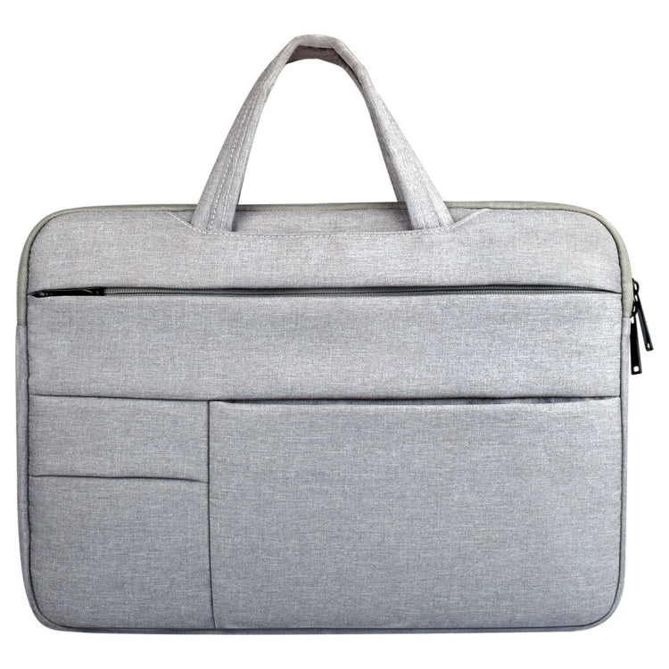 Universal Multiple Pockets Wearable Oxford Cloth Soft Portable Leisurely Handle Laptop Tablet Bag, For 12 inch and Below Macbook, Samsung, Lenovo, Sony, DELL Alienware, CHUWI, ASUS, HP (Grey) - 12.1 inch by PMC TechLife | Online Shopping South Africa | PMC TechLife | Buy Now Pay Later Mobicred