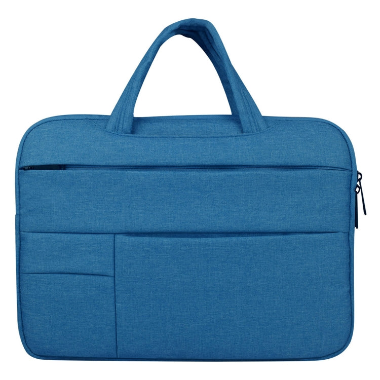 Universal Multiple Pockets Wearable Oxford Cloth Soft Portable Leisurely Handle Laptop Tablet Bag, For 14 inch and Below Macbook, Samsung, Lenovo, Sony, DELL Alienware, CHUWI, ASUS, HP (Blue) - 15 inch by PMC TechLife | Online Shopping South Africa | PMC TechLife | Buy Now Pay Later Mobicred