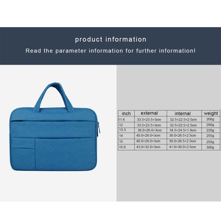 Universal Multiple Pockets Wearable Oxford Cloth Soft Portable Leisurely Handle Laptop Tablet Bag, For 14 inch and Below Macbook, Samsung, Lenovo, Sony, DELL Alienware, CHUWI, ASUS, HP (Blue) - 15 inch by PMC TechLife | Online Shopping South Africa | PMC TechLife | Buy Now Pay Later Mobicred
