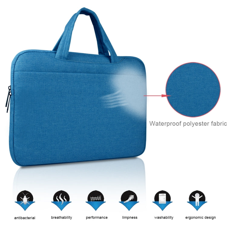 Universal Multiple Pockets Wearable Oxford Cloth Soft Portable Leisurely Handle Laptop Tablet Bag, For 14 inch and Below Macbook, Samsung, Lenovo, Sony, DELL Alienware, CHUWI, ASUS, HP (Blue) - 15 inch by PMC TechLife | Online Shopping South Africa | PMC TechLife | Buy Now Pay Later Mobicred