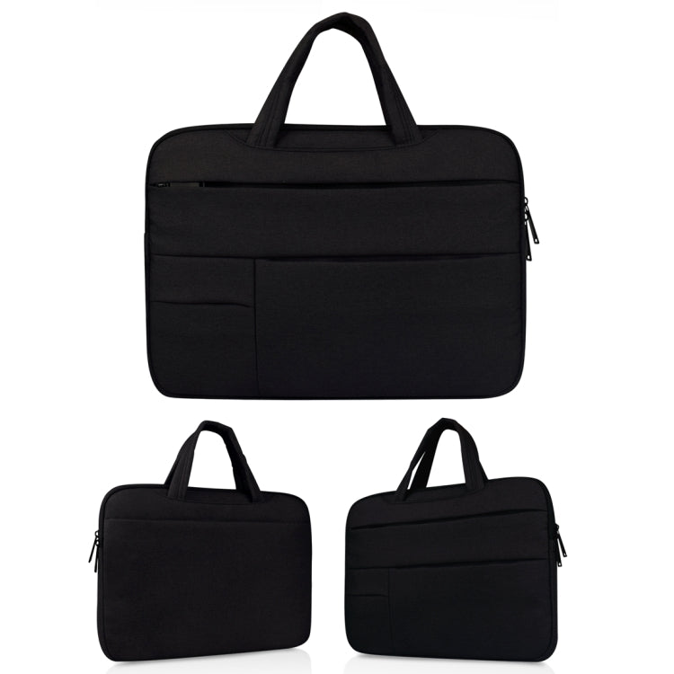 Universal Multiple Pockets Wearable Oxford Cloth Soft Portable Leisurely Handle Laptop Tablet Bag, For 15.6 inch and Below Macbook, Samsung, Lenovo, Sony, DELL Alienware, CHUWI, ASUS, HP (Black) - 15.6 - 17 inch by PMC TechLife | Online Shopping South Africa | PMC TechLife | Buy Now Pay Later Mobicred