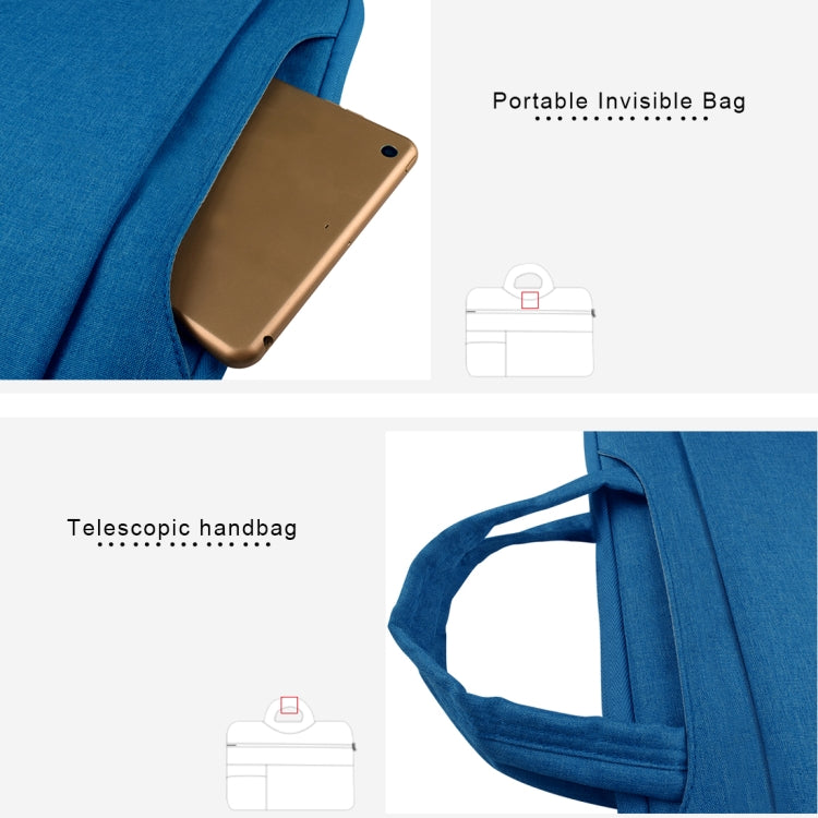 Universal Multiple Pockets Wearable Oxford Cloth Soft Portable Leisurely Handle Laptop Tablet Bag, For 15.6 inch and Below Macbook, Samsung, Lenovo, Sony, DELL Alienware, CHUWI, ASUS, HP (Grey) - 15.6 - 17 inch by PMC TechLife | Online Shopping South Africa | PMC TechLife | Buy Now Pay Later Mobicred