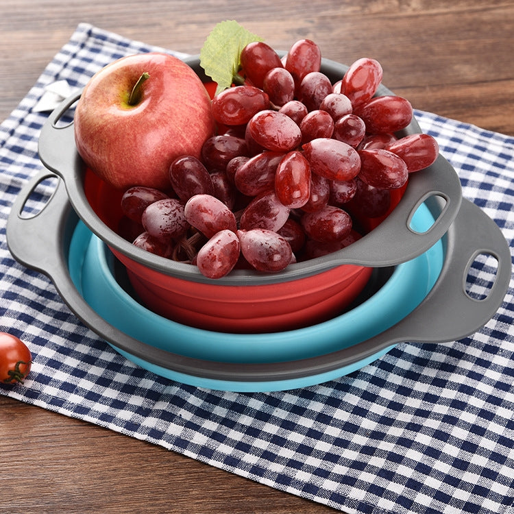 Creative Folding Vegetables Fruits Storage Basket Organizer Drain Basket, L, Size: 29.5*23.5*10cm (Green) - Gadgets by PMC TechLife | Online Shopping South Africa | PMC TechLife | Buy Now Pay Later Mobicred