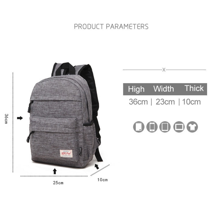 Universal Multi-Function Canvas Cloth Laptop Computer Shoulders Backpack Students Bag for 13-15 inch, Size: 36x25x10cm(Black) - Backpack by PMC Jewellery | Online Shopping South Africa | PMC Jewellery | Buy Now Pay Later Mobicred