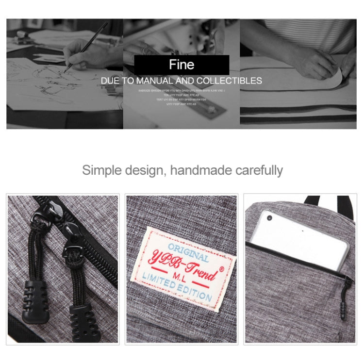 Universal Multi-Function Canvas Cloth Laptop Computer Shoulders Backpack Students Bag for 13-15 inch, Size: 36x25x10cm(Grey) - Backpack by PMC Jewellery | Online Shopping South Africa | PMC Jewellery | Buy Now Pay Later Mobicred