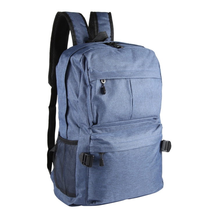 Universal Multi-Function Canvas Cloth Laptop Computer Shoulders Backpack Students Bag for 13-15 inch, Size: 36x25x10cm(Blue) - Backpack by PMC Jewellery | Online Shopping South Africa | PMC Jewellery | Buy Now Pay Later Mobicred