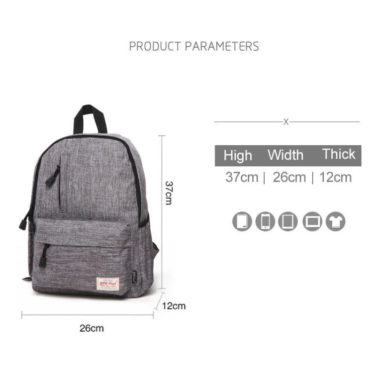 Universal Multi-Function Canvas Laptop Computer Shoulders Bag Leisurely Backpack Students Bag, Small Size: 37x26x12cm, For 13.3 inch and Below Macbook, Samsung, Lenovo, Sony, DELL Alienware, CHUWI, ASUS, HP(Black) - Backpack by PMC Jewellery | Online Shopping South Africa | PMC Jewellery | Buy Now Pay Later Mobicred