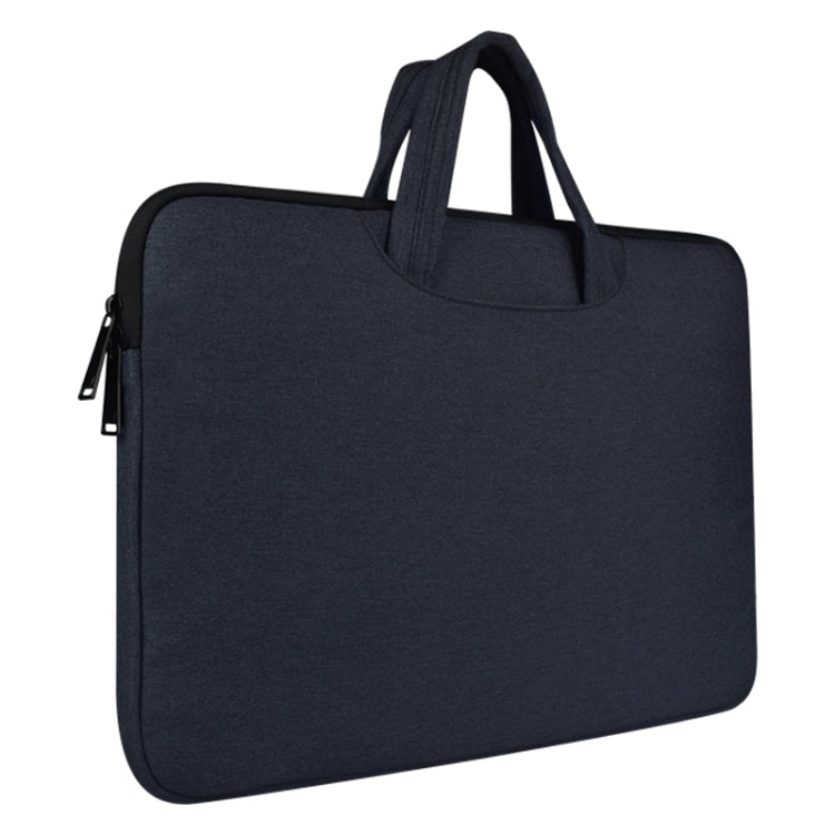 Breathable Wear-resistant Shoulder Handheld Zipper Laptop Bag, For 12 inch and Below Macbook, Samsung, Lenovo, Sony, DELL Alienware, CHUWI, ASUS, HP(Navy Blue) - 12.1 inch by PMC Jewellery | Online Shopping South Africa | PMC Jewellery | Buy Now Pay Later Mobicred