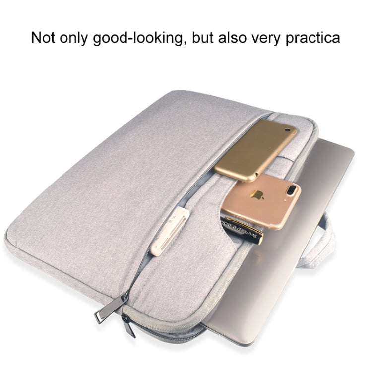 Breathable Wear-resistant Shoulder Handheld Zipper Laptop Bag, For 12 inch and Below Macbook, Samsung, Lenovo, Sony, DELL Alienware, CHUWI, ASUS, HP(Navy Blue) - 12.1 inch by PMC Jewellery | Online Shopping South Africa | PMC Jewellery | Buy Now Pay Later Mobicred