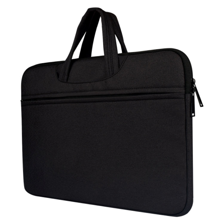 Breathable Wear-resistant Shoulder Handheld Zipper Laptop Bag, For 13.3 inch and Below Macbook, Samsung, Lenovo, Sony, DELL Alienware, CHUWI, ASUS, HP (Black) - 13.3 inch by PMC Jewellery | Online Shopping South Africa | PMC Jewellery | Buy Now Pay Later Mobicred