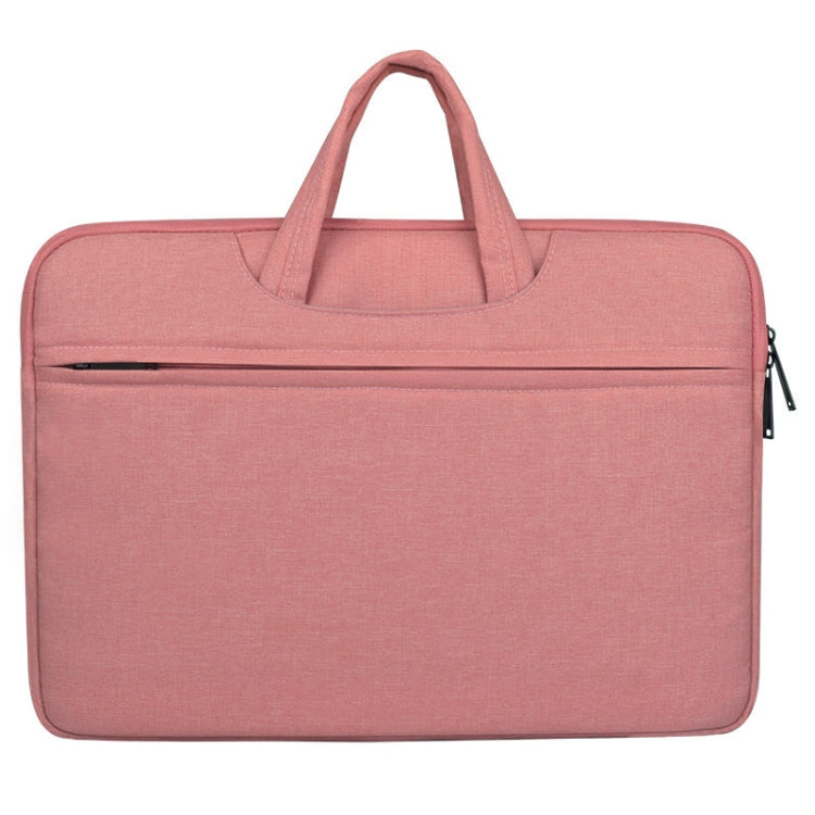 Breathable Wear-resistant Shoulder Handheld Zipper Laptop Bag, For 13.3 inch and Below Macbook, Samsung, Lenovo, Sony, DELL Alienware, CHUWI, ASUS, HP (Pink) - free shipping - PMC Jewellery - Order now!