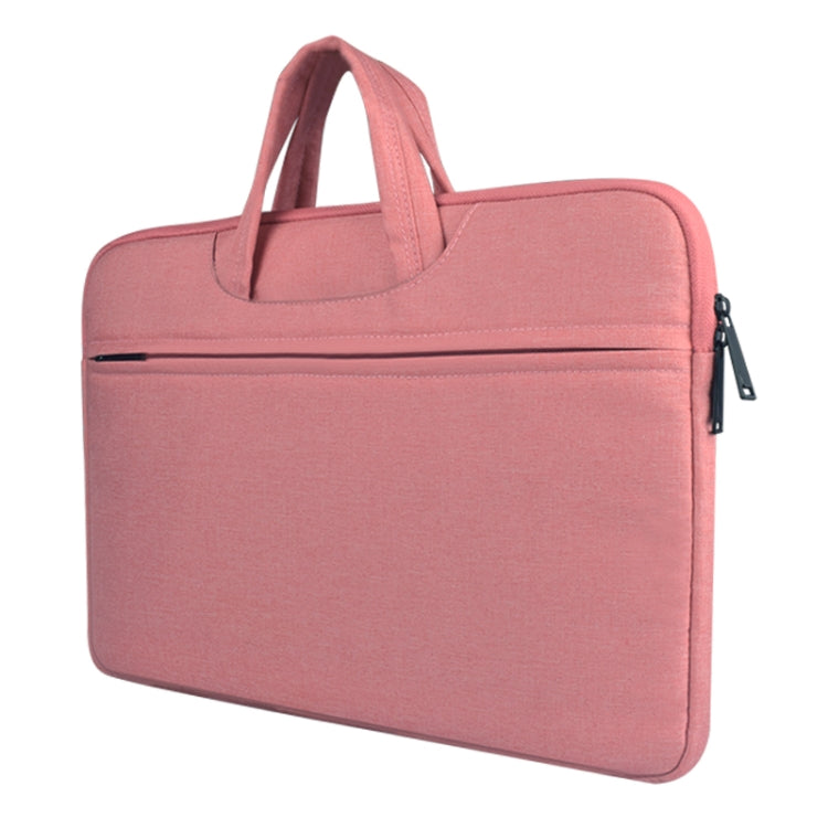 Breathable Wear-resistant Shoulder Handheld Zipper Laptop Bag, For 13.3 inch and Below Macbook, Samsung, Lenovo, Sony, DELL Alienware, CHUWI, ASUS, HP (Pink) - free shipping - PMC Jewellery - Order now!