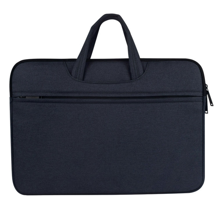 Breathable Wear-resistant Shoulder Handheld Zipper Laptop Bag, For 14 inch and Below Macbook, Samsung, Lenovo, Sony, DELL Alienware, CHUWI, ASUS, HP (Navy Blue) - 14.1 inch by PMC Jewellery | Online Shopping South Africa | PMC Jewellery | Buy Now Pay Later Mobicred