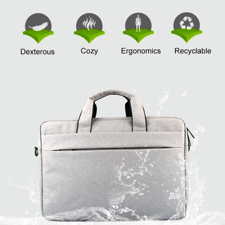 Breathable Wear-resistant Thin and Light Fashion Shoulder Handheld Zipper Laptop Bag with Shoulder Strap, For 13.3 inch and Below Macbook, Samsung, Lenovo, Sony, DELL Alienware, CHUWI, ASUS, HP(Navy Blue) - 13.3 inch by PMC Jewellery | Online Shopping South Africa | PMC Jewellery | Buy Now Pay Later Mobicred