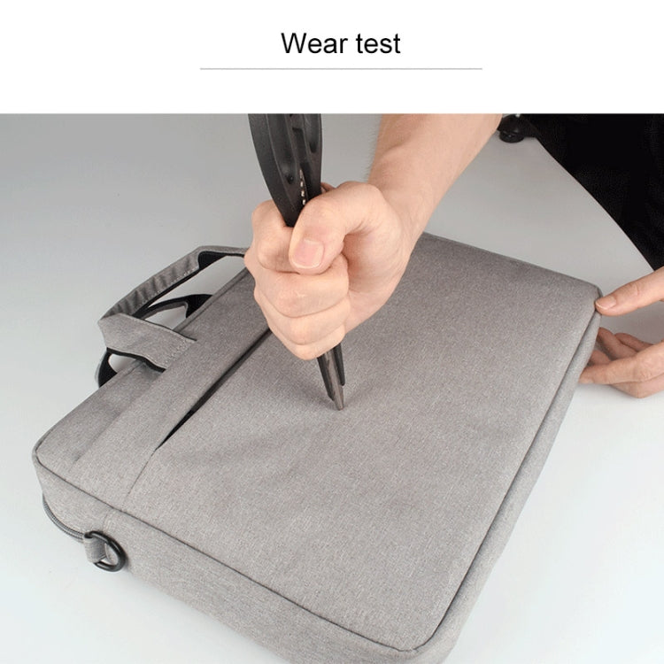 Breathable Wear-resistant Thin and Light Fashion Shoulder Handheld Zipper Laptop Bag with Shoulder Strap, For 14.0 inch and Below Macbook, Samsung, Lenovo, Sony, DELL Alienware, CHUWI, ASUS, HP(Black) - 14.1 inch by PMC Jewellery | Online Shopping South Africa | PMC Jewellery | Buy Now Pay Later Mobicred