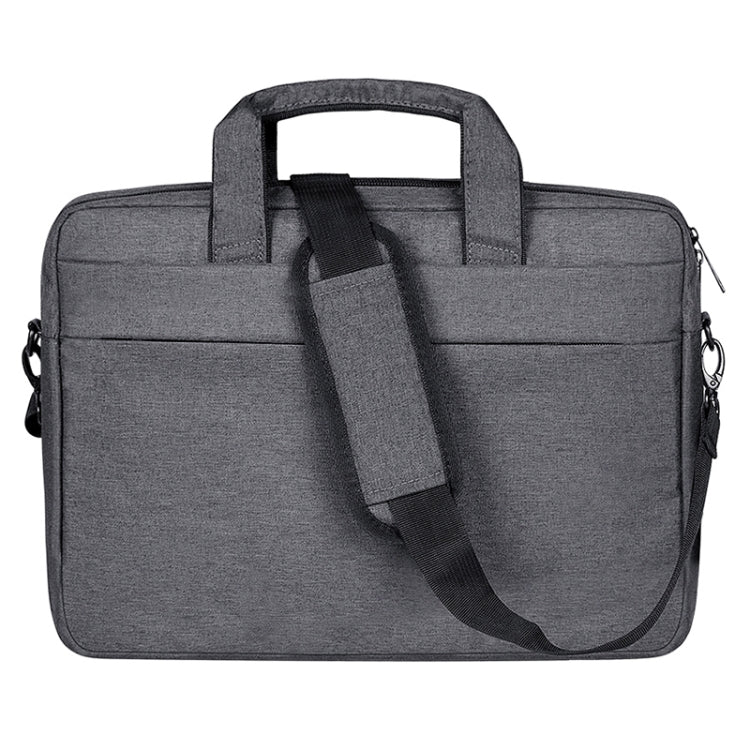 Breathable Wear-resistant Thin and Light Fashion Shoulder Handheld Zipper Laptop Bag with Shoulder Strap, For 14.0 inch and Below Macbook, Samsung, Lenovo, Sony, DELL Alienware, CHUWI, ASUS, HP(Dark Grey) - 14.1 inch by PMC Jewellery | Online Shopping South Africa | PMC Jewellery | Buy Now Pay Later Mobicred