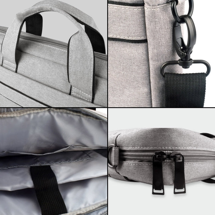 Breathable Wear-resistant Thin and Light Fashion Shoulder Handheld Zipper Laptop Bag with Shoulder Strap, For 14.0 inch and Below Macbook, Samsung, Lenovo, Sony, DELL Alienware, CHUWI, ASUS, HP(Dark Grey) - 14.1 inch by PMC Jewellery | Online Shopping South Africa | PMC Jewellery | Buy Now Pay Later Mobicred