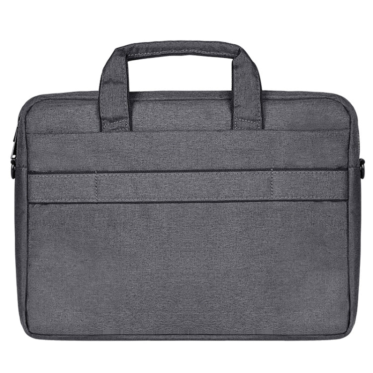 Breathable Wear-resistant Thin and Light Fashion Shoulder Handheld Zipper Laptop Bag with Shoulder Strap, For 14.0 inch and Below Macbook, Samsung, Lenovo, Sony, DELL Alienware, CHUWI, ASUS, HP(Dark Grey) - 14.1 inch by PMC Jewellery | Online Shopping South Africa | PMC Jewellery | Buy Now Pay Later Mobicred