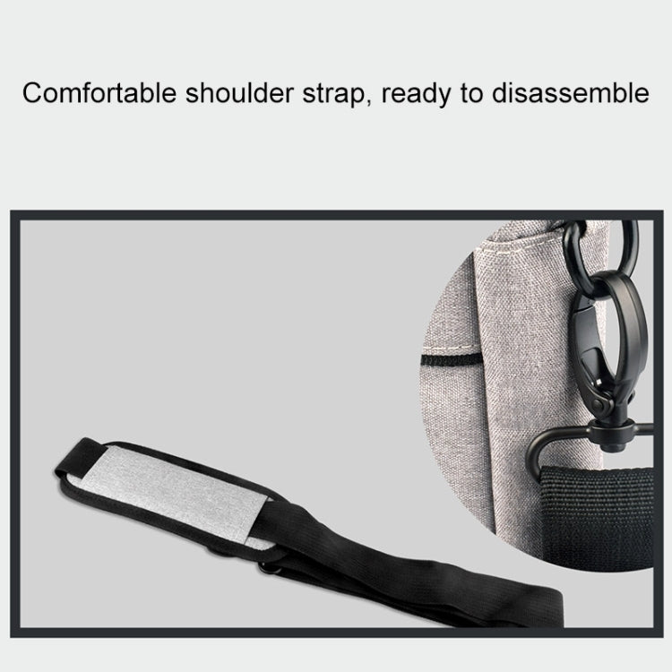 Breathable Wear-resistant Thin and Light Fashion Shoulder Handheld Zipper Laptop Bag with Shoulder Strap, For 14.0 inch and Below Macbook, Samsung, Lenovo, Sony, DELL Alienware, CHUWI, ASUS, HP(Dark Grey) - 14.1 inch by PMC Jewellery | Online Shopping South Africa | PMC Jewellery | Buy Now Pay Later Mobicred